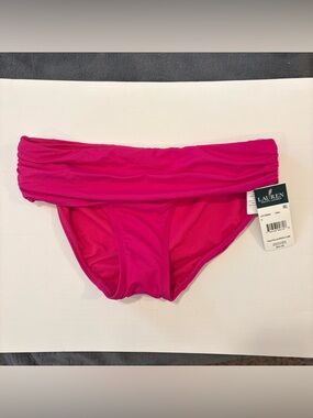 Lauren Ralph Lauren Bikini Bottom Women Size 0 XS Pink Hipster Swim Bottoms